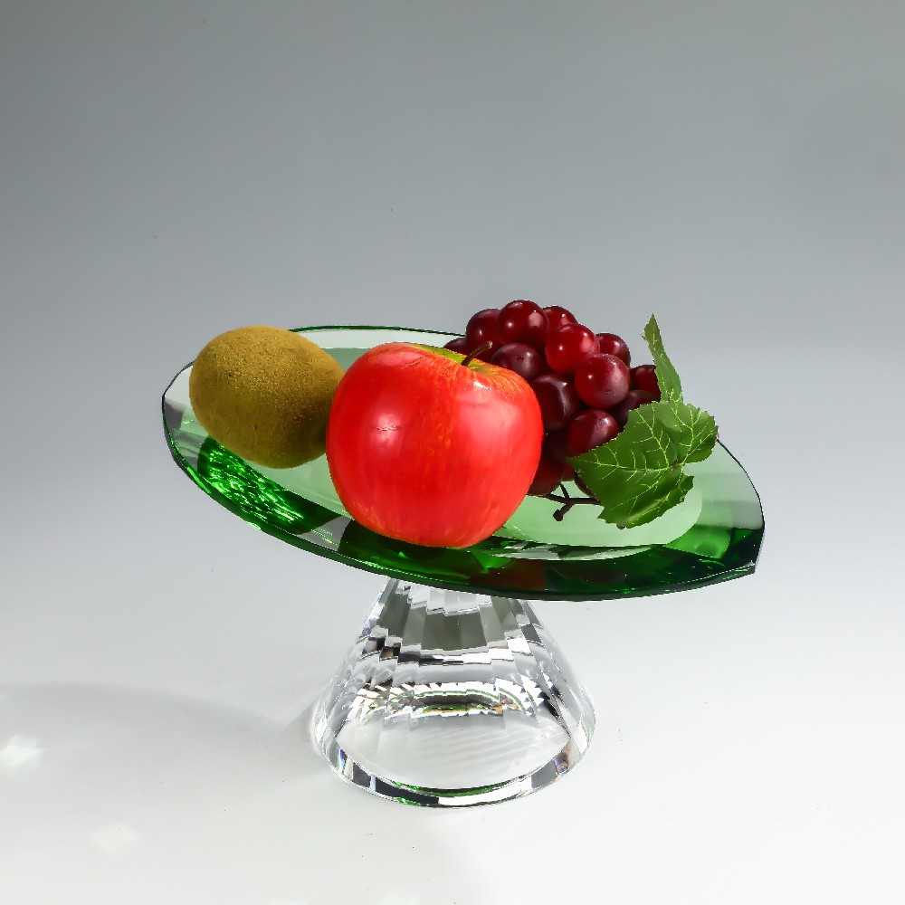 权达奢华水晶叶屿果盘